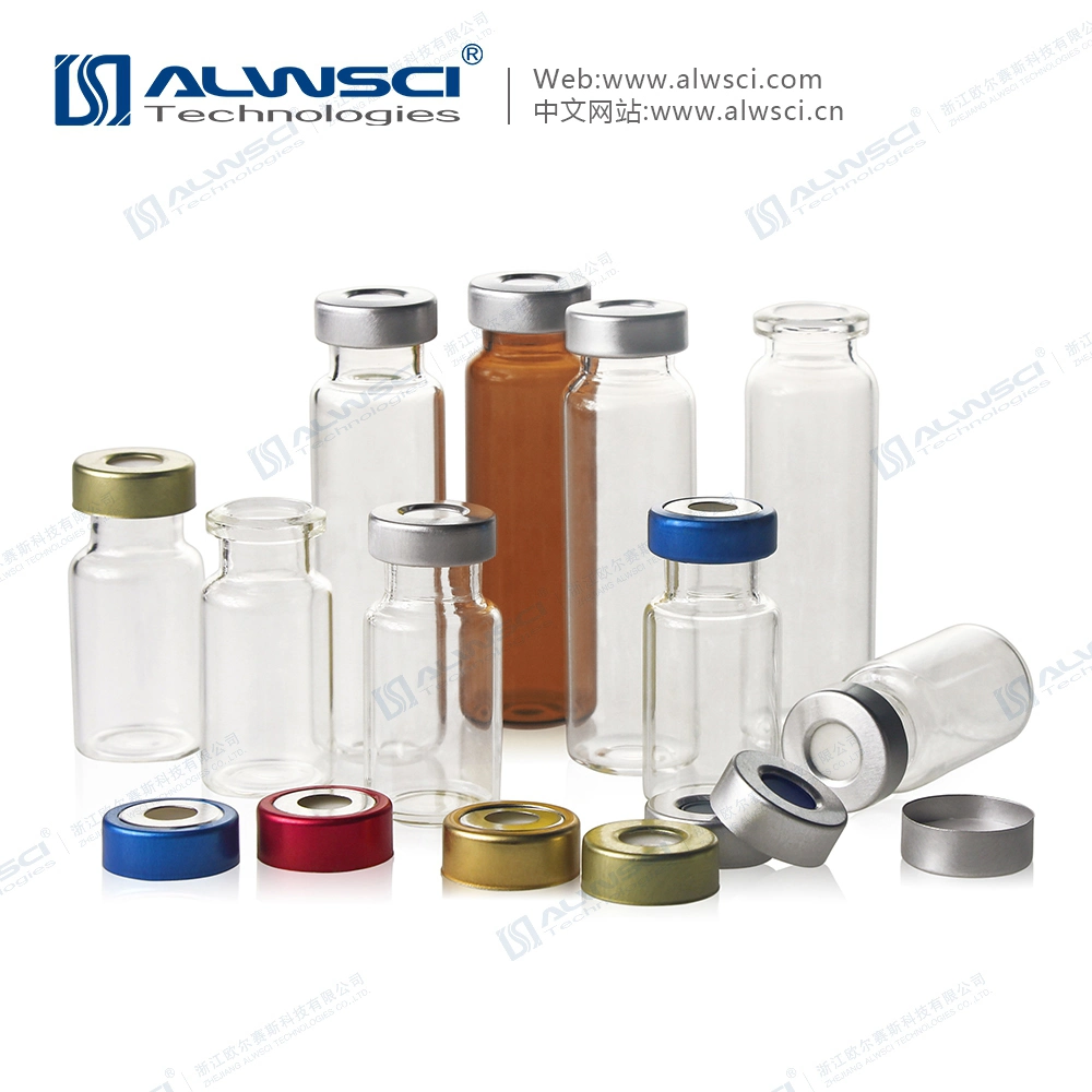 Alwsci Gc Headspace Vial 20mm Crimp Cap with PTFE 3mm Septa