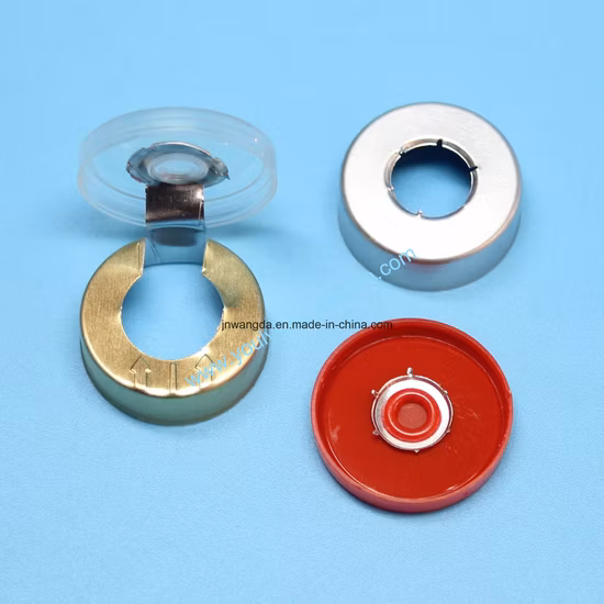 Bouchons rabattables certifiés GMP 13 mm 20 mm 32 mm, bouchons en aluminium pour flacon en verre pharmaceutique