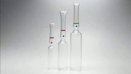 Ampoule en verre borosilicaté d'injection médicale jetable vide claire ou ambre